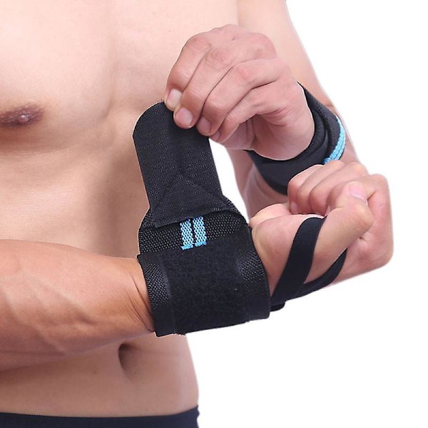 1/2 handledsband handledsstöd Viktlyftning Gym Träning handledsstöd Stöd Rem Wrap Crossfit 1 pieces blue