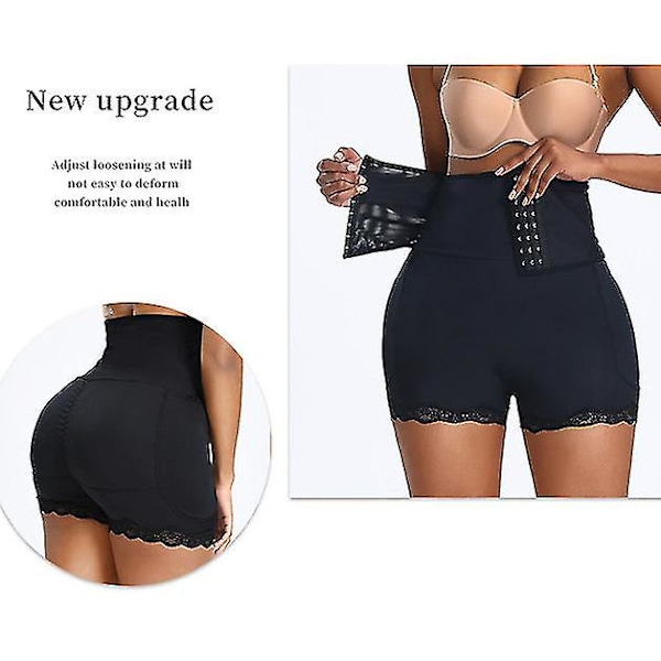 Dame Plus Size Boxer Briefs Nye Højtaljede Postpartum Falske Hofte Shorts Korset Hofte Løft Trusser black 3xl