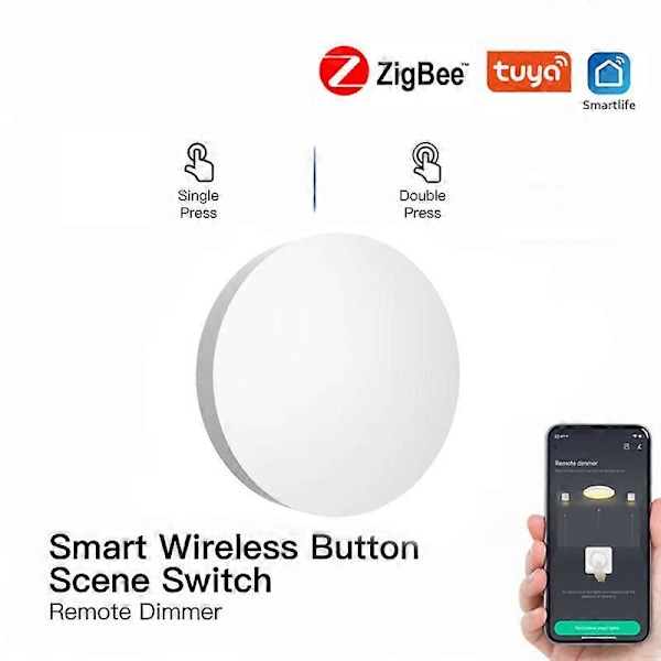 1 stk Tuya Zigbee knapp scenenbryter multi-scene kobling intelligent bryter batteridrevet 2pcs