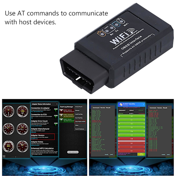 Wifi OBD2 -virhekoodinlukija Ammattimainen Autovianetsintäsovitin Diagnostiikkatyökalu iOS:lle ja Androidille