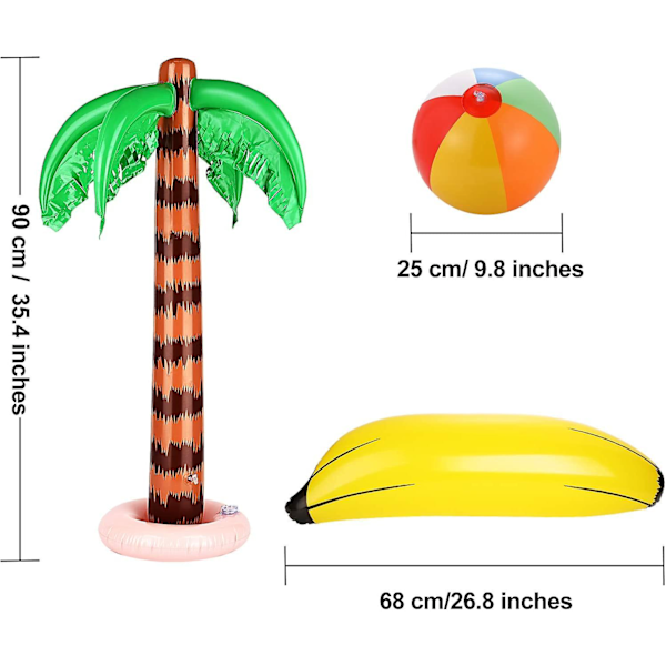 6 kpl Ilmapalmuja Jättimäinen Kookospalmu Värillinen Rantapallo Sateenkaaren Väri Pallo Ranta