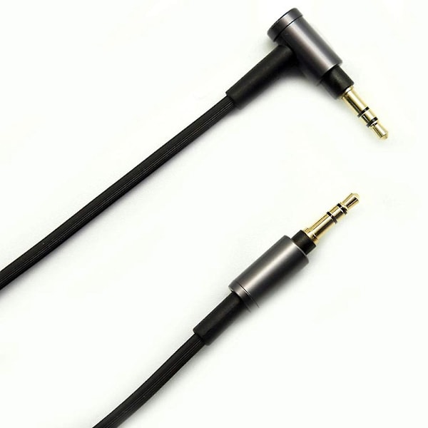 3,5 mm lydkabel for Sony WH-1000 XM2 XM3 XM4 H900N H800 hodetelefoner, 1,5 m / 4,9 fot lang (svart uten mikrofon)