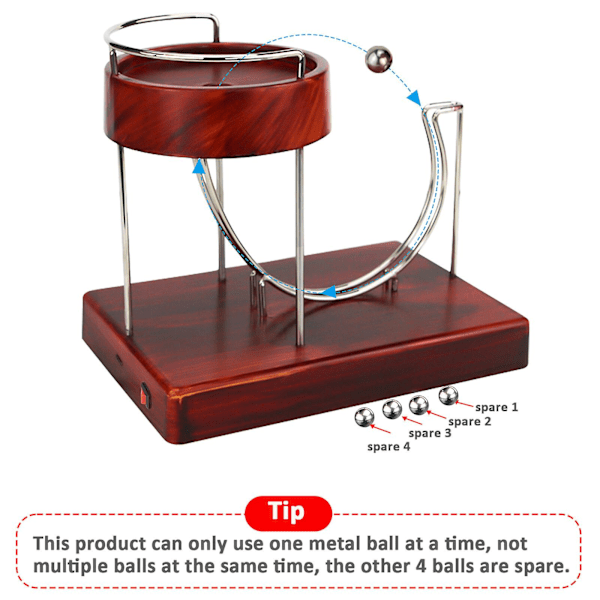 Kinetisk Kunst Evighetsmaskin - Avslappende Leke For Å Lindre Stress Og Lære Fysikk - Perfekt Gave Til Barn Og Voksne