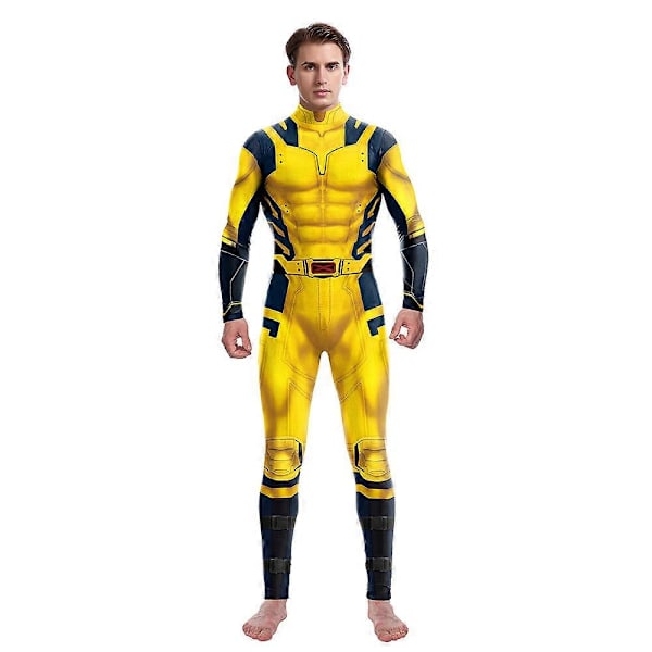 2024 Wolverine Deadpool 3 Bodysuit Cosplay Kostume Superhelt Jumpsuit Halloween Fødselsdag Voksne Mænds Fæstekostume 2xl