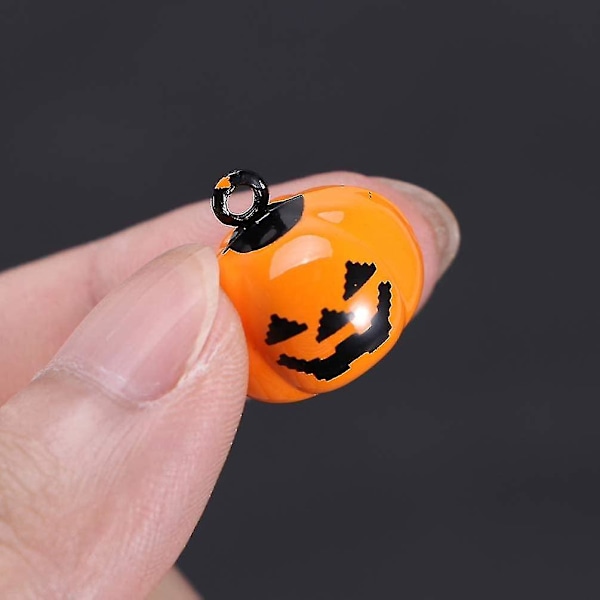 Mini Gresskar Jingle Perle DIY Halloween Dekorasjoner 3 Stykker Oransje