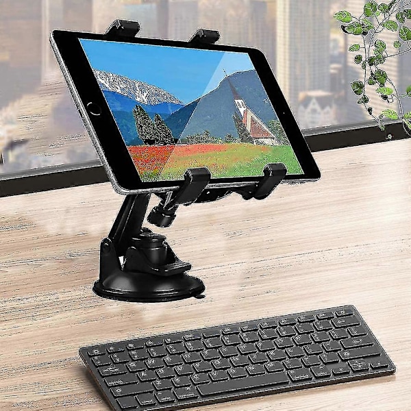 Bilstablet iPad Holder Mount, Suckerholder til Tablet til Bilruden, Instrumentbrættet, Bordet, Køkkenvæggen Kompatibel med de fleste 7-10 tommer Tablets