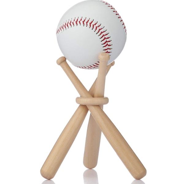 Tre Baseball Display Stativ Holder Softball Brakett Base Med Baseballkøller For Baseballspillere Fans