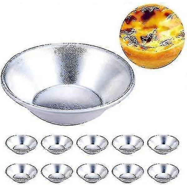 10 st kakformar i tårtform Pasties De Nata ugnsform runda bakformar för vaniljsås (10 st)