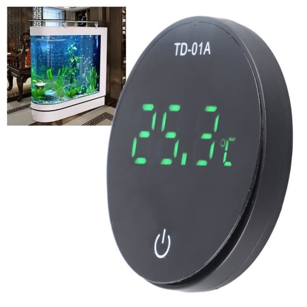 LED-display for akvarietermometer, digitalt termometer for akvarium, nøyaktig LED-display, hygrometer for dyrebutikk
