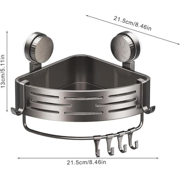 Storage Rack - Unspecified - Triangle - Suction Cups - ABS - White
