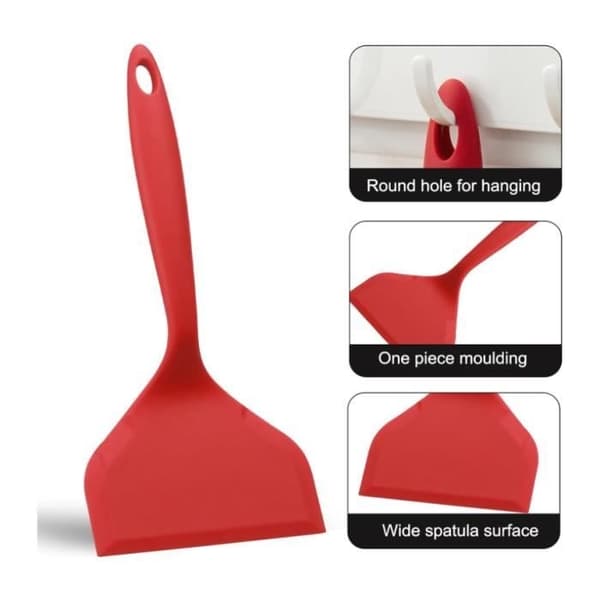 Silikonespatel - 2 dele - Varmebestandig - Non-stick - Fleksibel