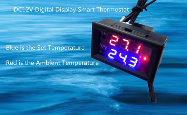 DC 12V Digital Termostat All-Purpose Digital Temperaturregulator med Sensor, Temperaturmålingsområde: - 50℃~110℃