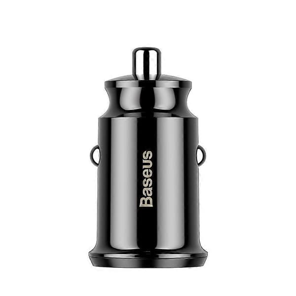 Baseus Grain Dual-USB 3.1A 12/24V Billader - Svart