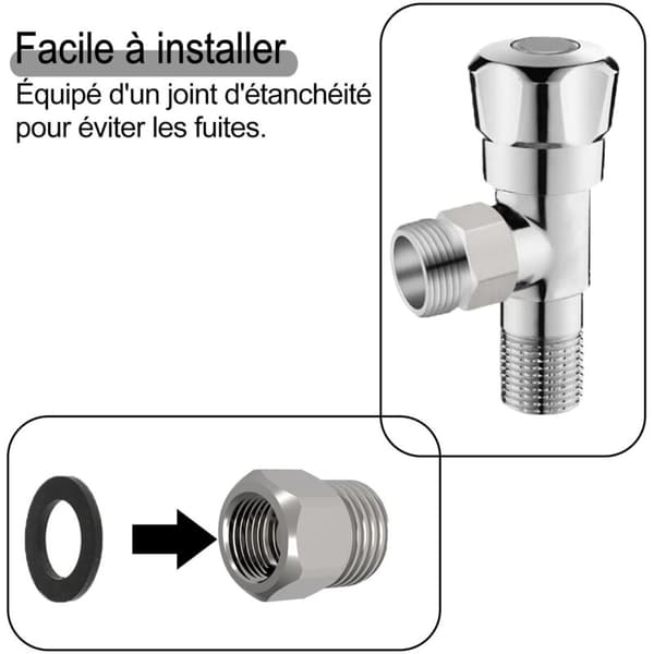 Rund slangefitting. Brusebadsslange-reducer. G1/2\" til G3/8\". Rustfrit stål. Krom