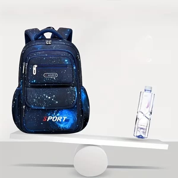 New Starry Sky Kids Backpack for Boys - Lightweight, Durable, and Stain-Reducing with Back Support