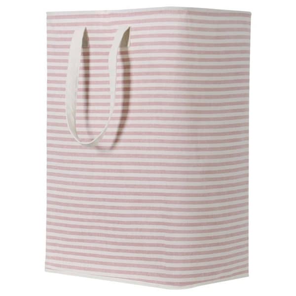 72L Foldable Laundry Basket, Dirty Clothes Hamper with Extended Handles for Clothes and Toy Storage, Pink