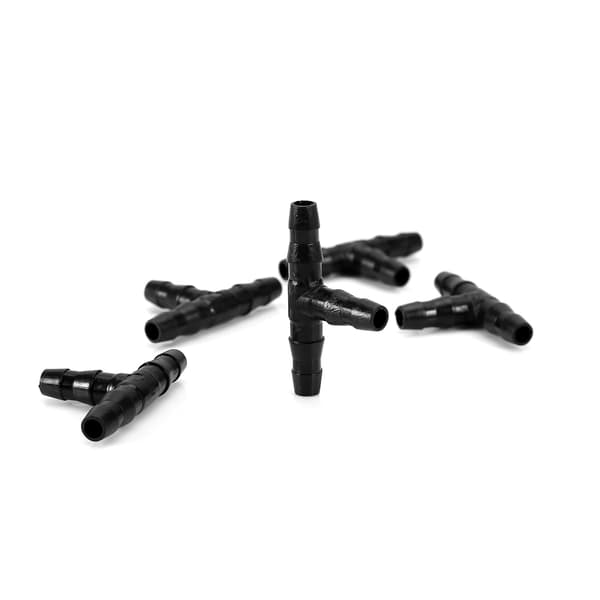 100 pcs Irrigation T-tube Barb Hose Connector Coupling Drip System