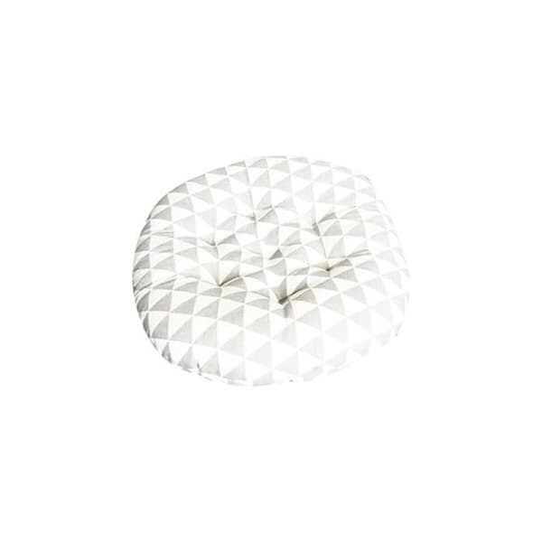 Rund pude i bomuld og linnedstil, meditation, rund stolehynde, 40 * 40 cm, y368