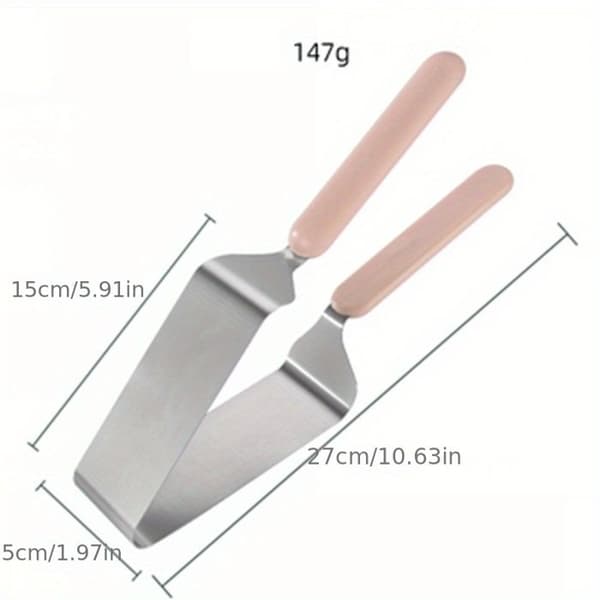 st - Kakeform i rustfritt stål, trekantet kakespade, kakedeler