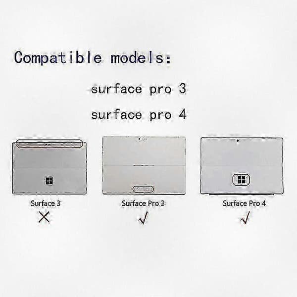 Strömadapter med laddningskabel för Microsoft Surface Pro 3 Pro 4 & Surface 3 4 - Billaddare Kompatibel Strömförsörjningssladd