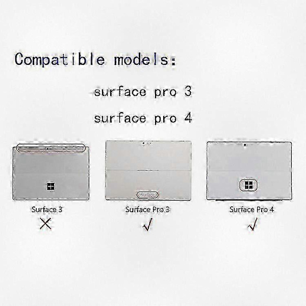 Strømadapter med opladerkabel til Microsoft Surface Pro 3 Pro 4 & Surface 3 4 - Biloplader Kompatibel Strømforsyningsledning