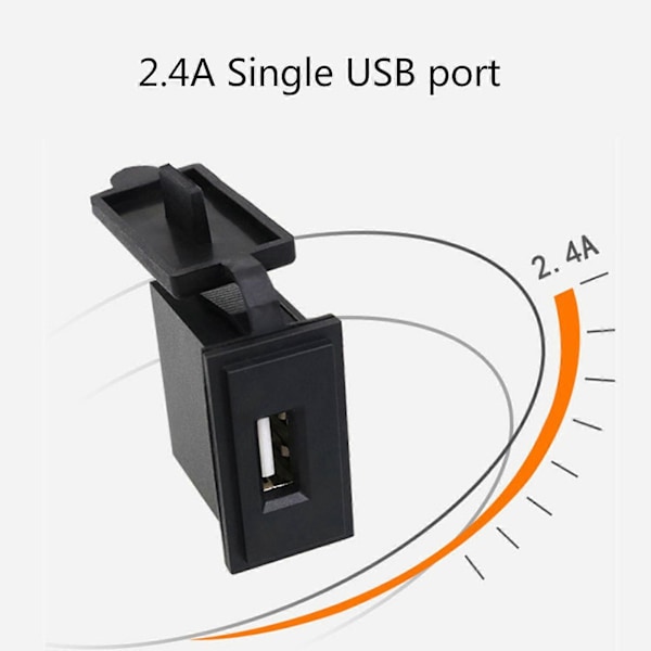 USB Biloplader 12-24V 2.4A Adapter Stik Strømadapter Kontakt Til Krydstogtskib