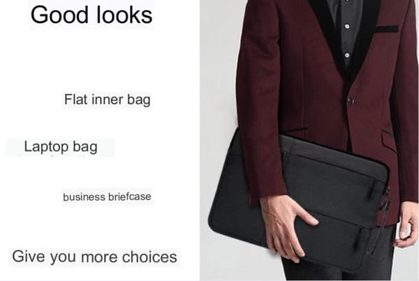 Sort laptop sleeve 15 tommer
