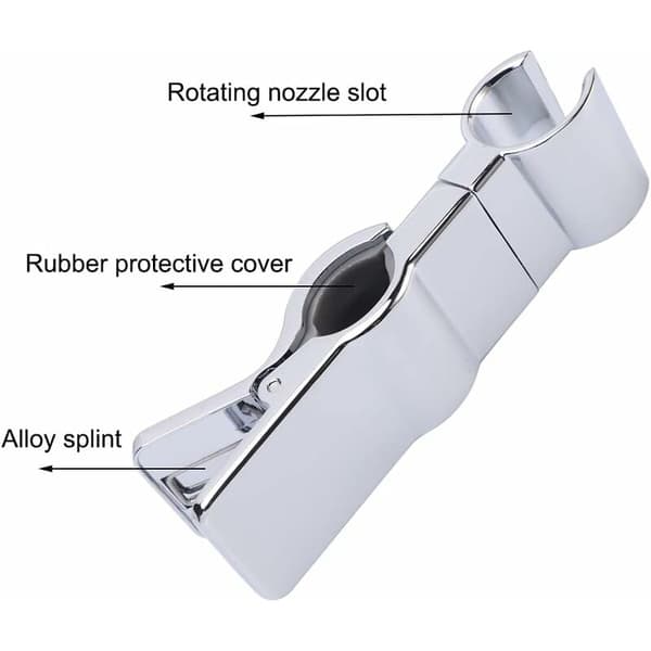 Shower Head Holder for Slide Bar, Universal 22-25mm Rail Head Bracket for Slide Bar Slider Clamp Bathroom Replacement Spray Holder