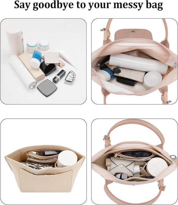 Filtorganisatorindsats til Longchamp Le Pliage M Håndtaske