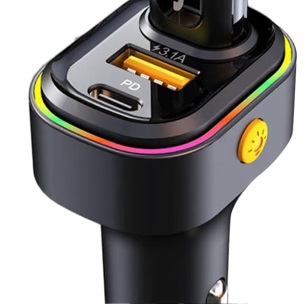 USB C biloplader til PD hurtig opladning med Bluetooth headset