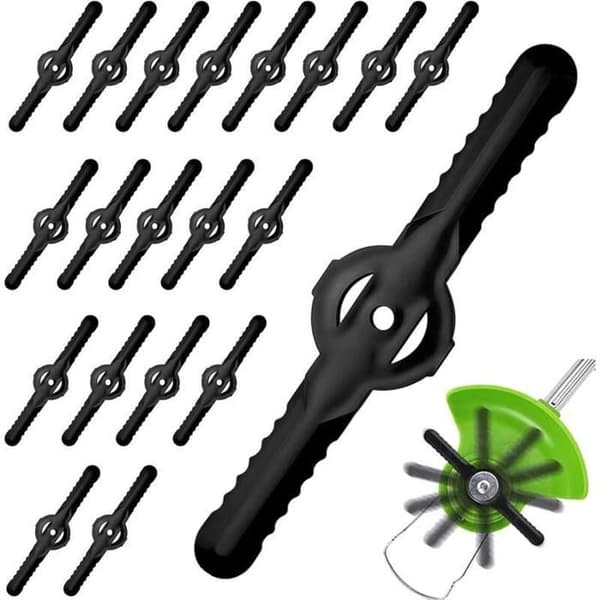 100 plastikblade, 14 cm, tilbehør til have- og græstrimmer