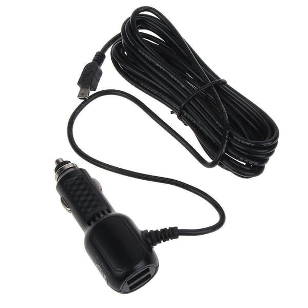 DVR Laddningskabel DashCam Billaddare Mini USB-kabel Dua-USB Laddaradapter