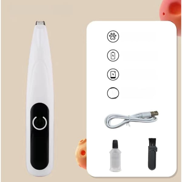 Rechargeable Pet Paw Clipper with Power Display - Safe & Easy Grooming compatible with all brands