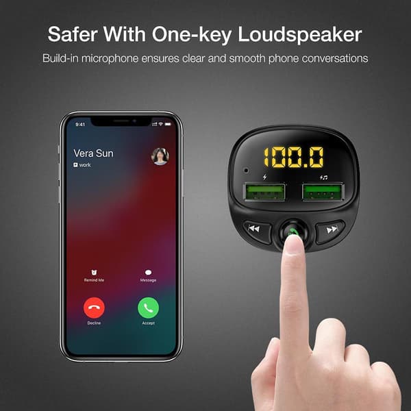 Usb Billaddare Bluetooth V5.0 Fm Sändare Standard