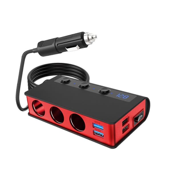 180W Biloplader Cigarettænder Splitter til Biler SUV'er Lastbiler
