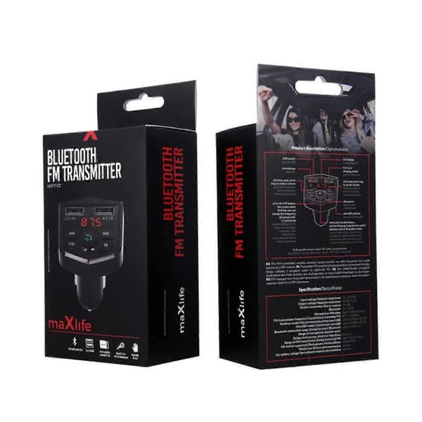 Bluetooth-autolaturi FM-radiolla / USB ja handsfree-sarja, musta