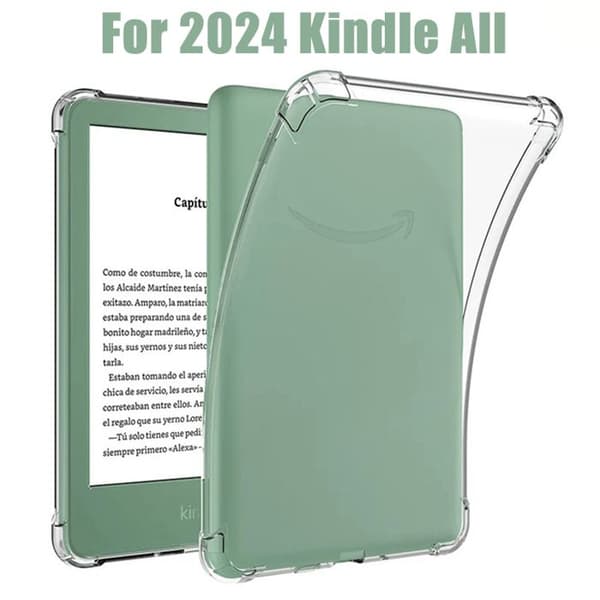 Silikonfodral för 6-tums Kindle, 2024 års version, 12:e generationen, C2V2L3, transparent, flexibelt, för surfplatta, Fodral[FJT319]