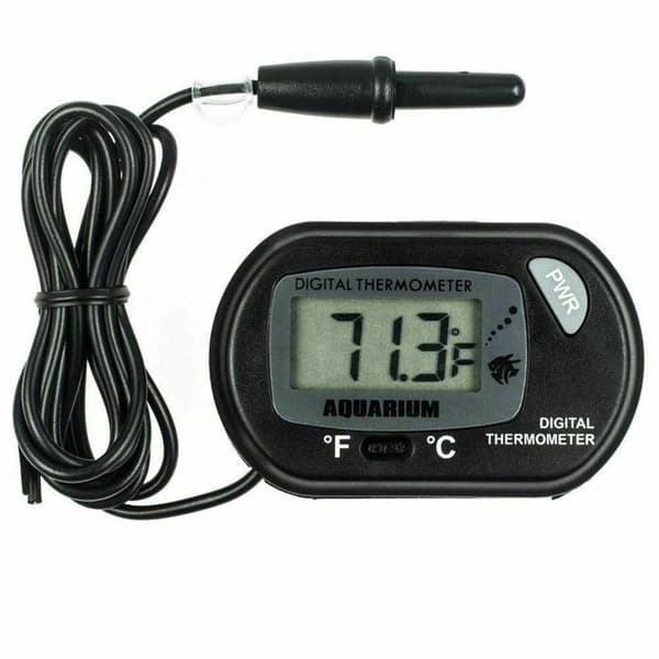 Digitalt LCD-akvarietermometer med temperatursensor og sugekopp