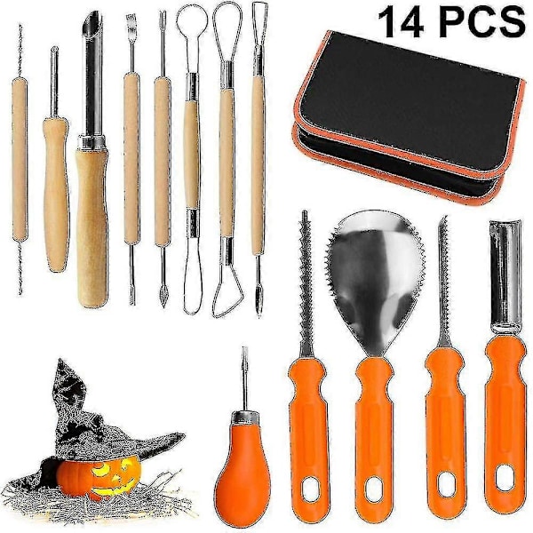 Halloween-kurpitsan kaiverrustyökalusarja