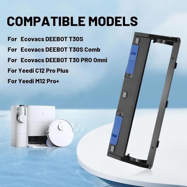 Hovedbørstedæksel Tilbehør til Ecovacs Deebot T30S.T30 PRO Omni.T30S Comb.Til Yeedi C12 Pro Plus.M12 Pro+. Udskiftningsdele til hovedrullebørstedæksel