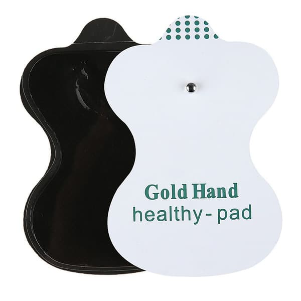 Calabash-shaped electrode pads 2 pcs/5 pairs - Snap-on hydrogel replacement pads for muscle stimulation compatible with TENS and EMS devices