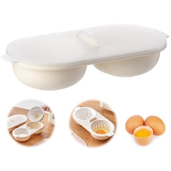Microwave Egg Poacher, Egg Cooker, Egg Poacher, Poached Egg Maker, Egg Poacher, Egg Bowl for Cooking, Egg White