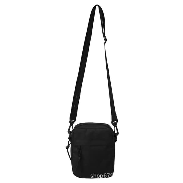 Stilfuld Nylon Crossbody Telefon Taske Sort