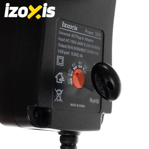6-i-1 Strømadapter Universal - 3-12V 30W