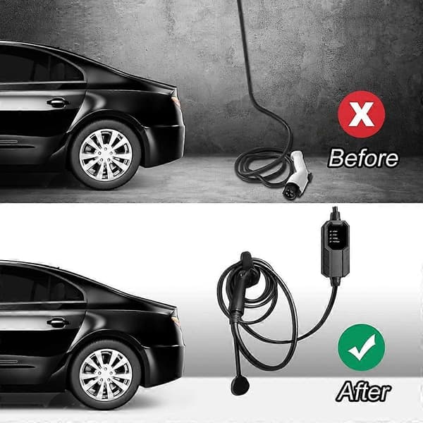 EV Elektrisk Bil Lader Plugg Holdere Deksel Holder Kabelorganiserer