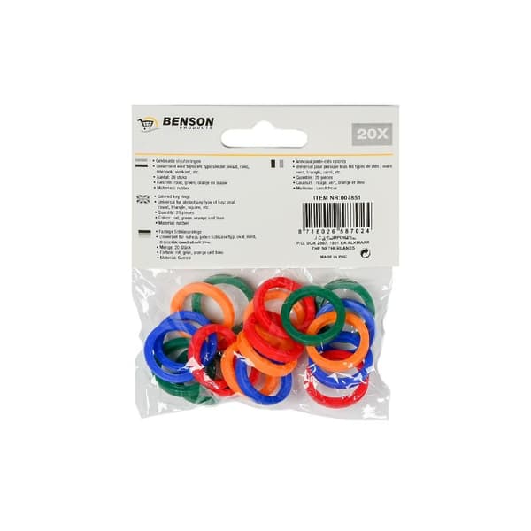 20-Pack - Key Marking / Key Ring - Color-code your keys
