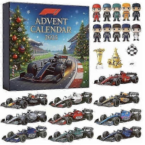 F1 Julekalender Adventskalender Julegave Racing Tema Blind Box