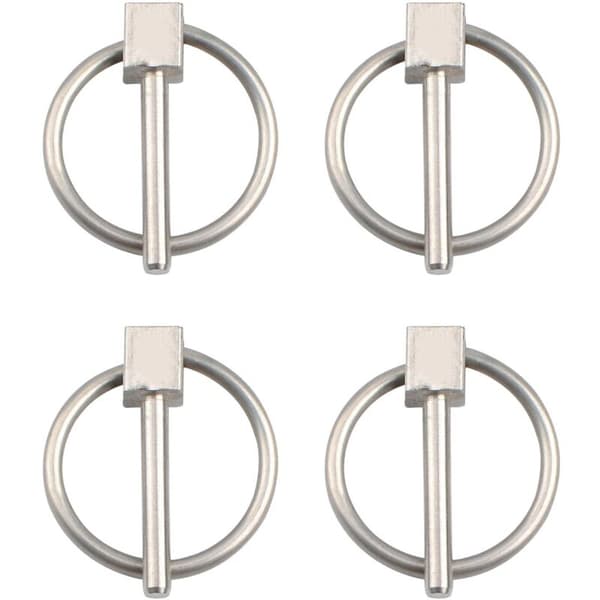 Set med 4 säkerhetsnålar i rostfritt stål, 3 mm
