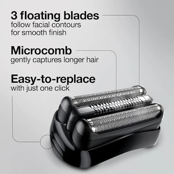 Braun Series 3 Shaver Replacement Head - 21B - Compatible with 300s, 310s, and 3010BT Shavers