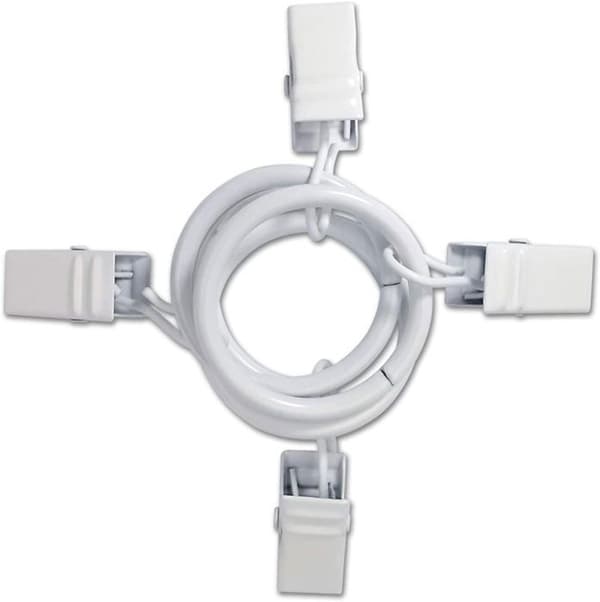 Sæt med 20 metalgardinringe med klemmer, gardinringe, 2,5 cm indvendig diameter, egnet til